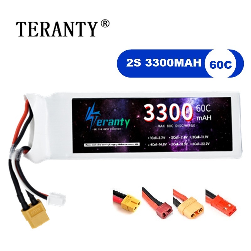Drone Rc Leading - 2S 7.4V LiPo Battery 3300mAh 60C