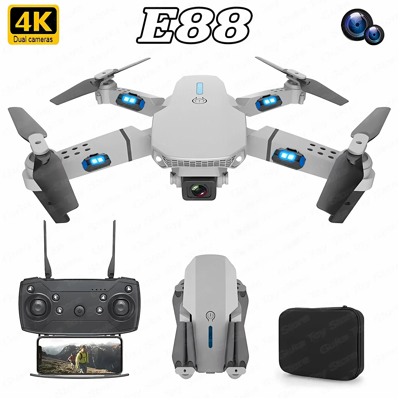 E88 Pro WIFI FPV Drone Wide An - Drone E88 Rc Quadcopter review and price