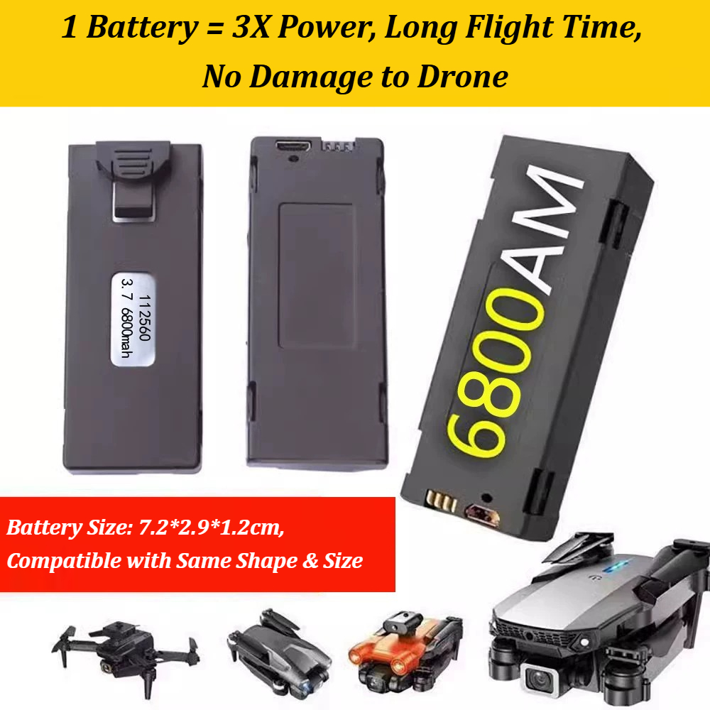 3.7V 6800mAh Spare Replacement - Drone E88 Rc Quadcopter review and price