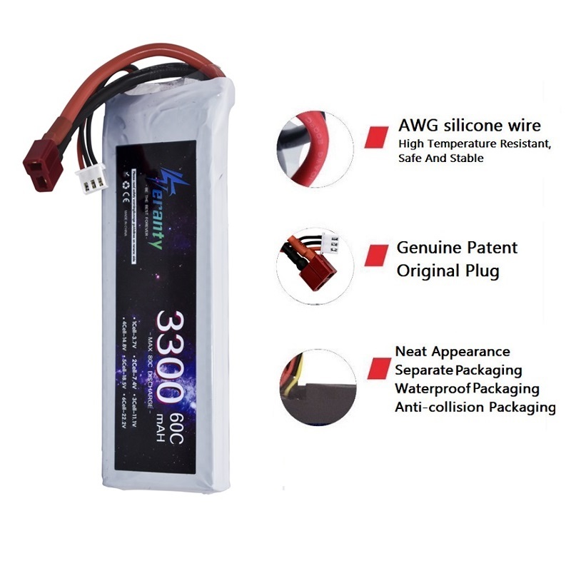 2S 7.4V LiPo Battery 3300mAh 6 - Drone Rc Leading review and price