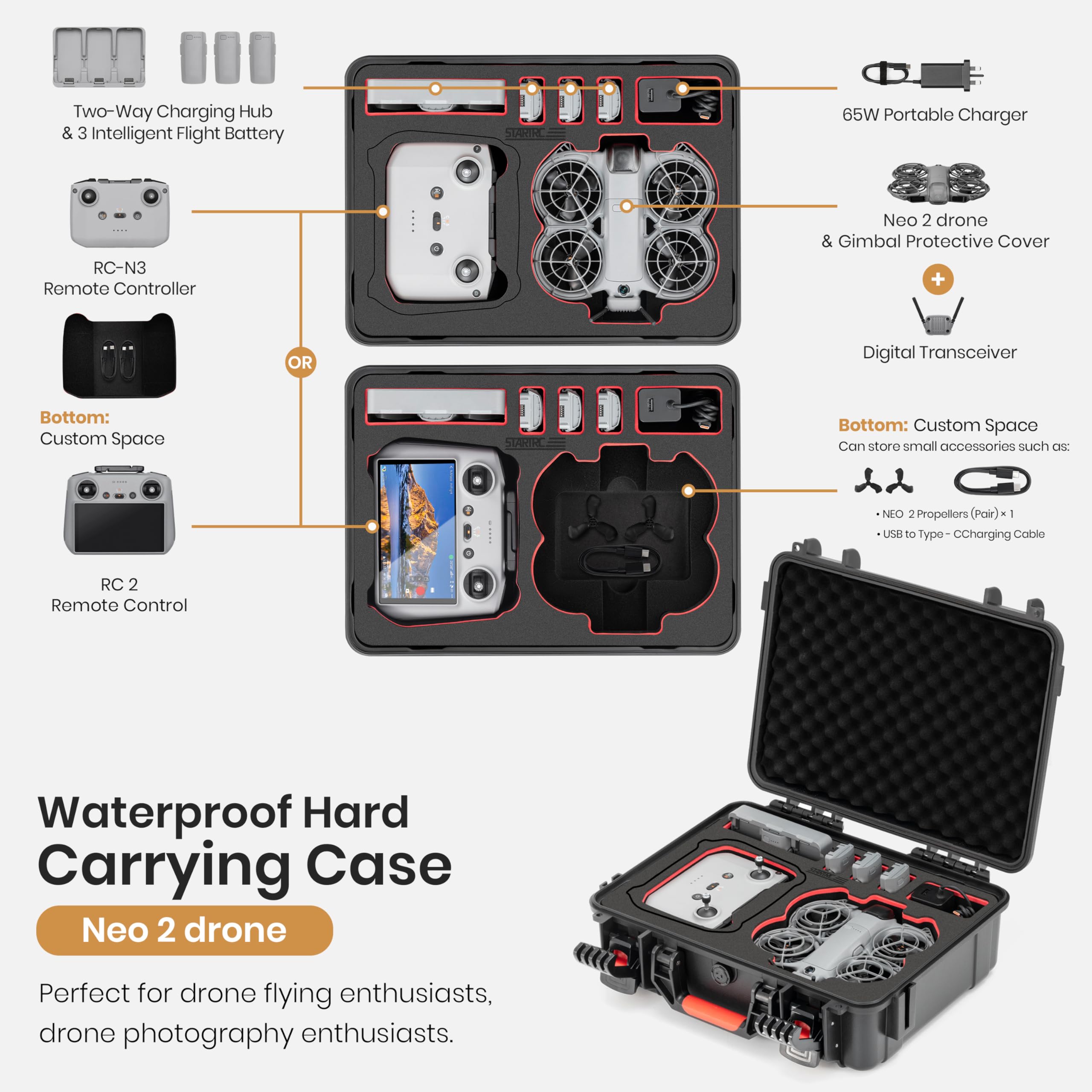 STARTRC Waterproof Hard Carryi - Drone Rc Cover review and price